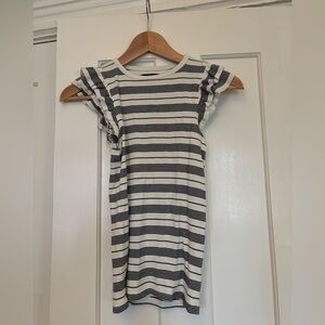 J Crew xxs sleeveless striped summer top with ruffled sleeves